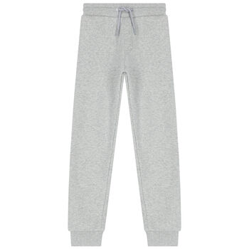 Boys Grey Logo Joggers